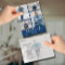 Multi Photo Navy Blue Graduation Invitation