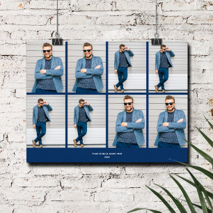 Multi Photo Navy Blue Poster
