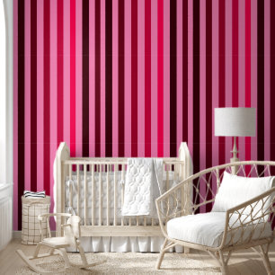 Multi Pink Stripe Wallpaper