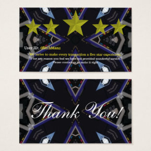 Multi Platform five star rating feedback card