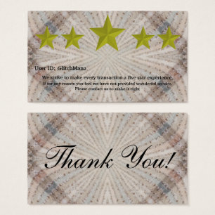 Multi Platform five star rating feedback card
