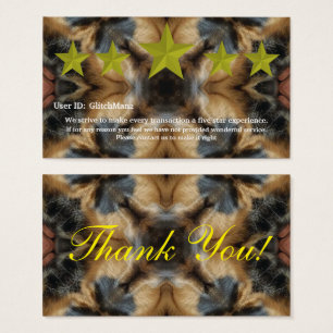 Multi Platform five star rating feedback card