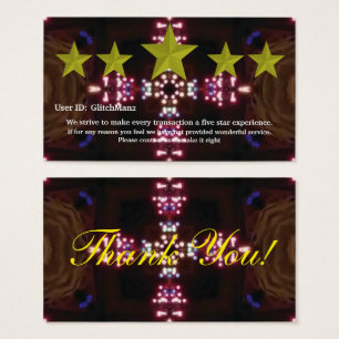 Multi Platform five star rating feedback card