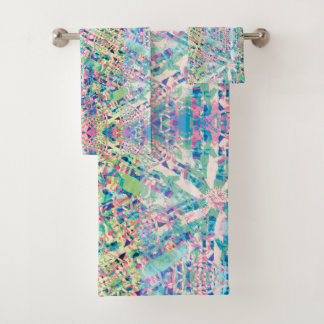 Multi Print Pastel Towel Set