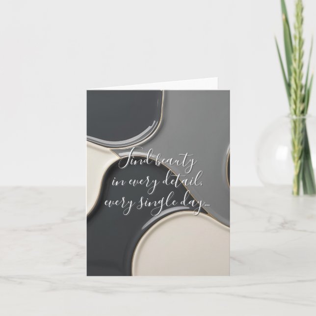 Multi purpose folded card in stylish graphic (Front)