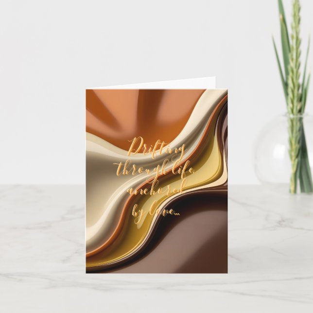 Multi purpose folded card in stylish graphic (Front)