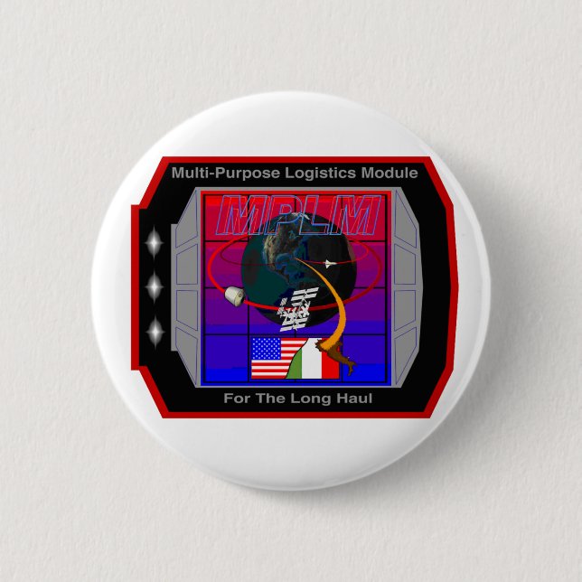 Multi Purpose Logistics Modules – MPLM 6 Cm Round Badge (Front)