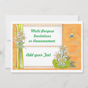 Multi purpose Spring Party Invitation Announcement