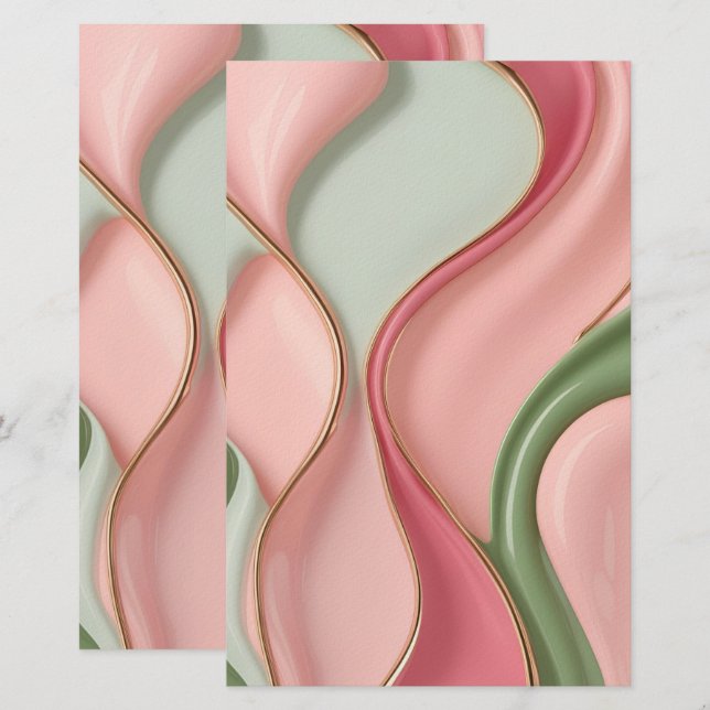 Multi purpose stationery paper in stylish graphic (Front/Back)