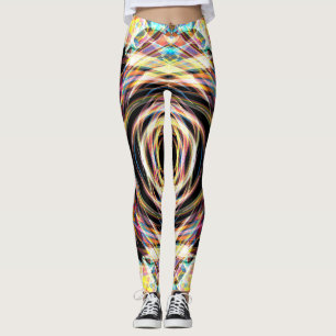 Multi Rainbow Stars swirl Leggings