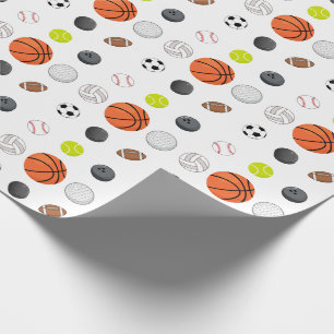 Multi Sport Kids Birthday Wrapping Paper
