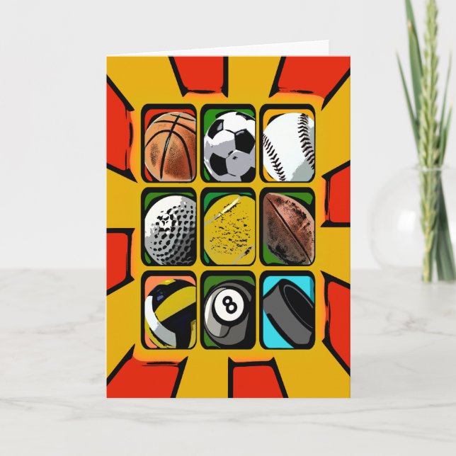 Multi-Sports Abstract Card (Front)