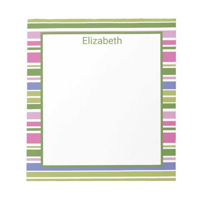 Multi-Stripe Narrow Notepad (Front)