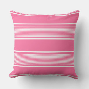 Multi Stripe Pink and White Cushion
