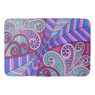Multi Stripes Bath Mat