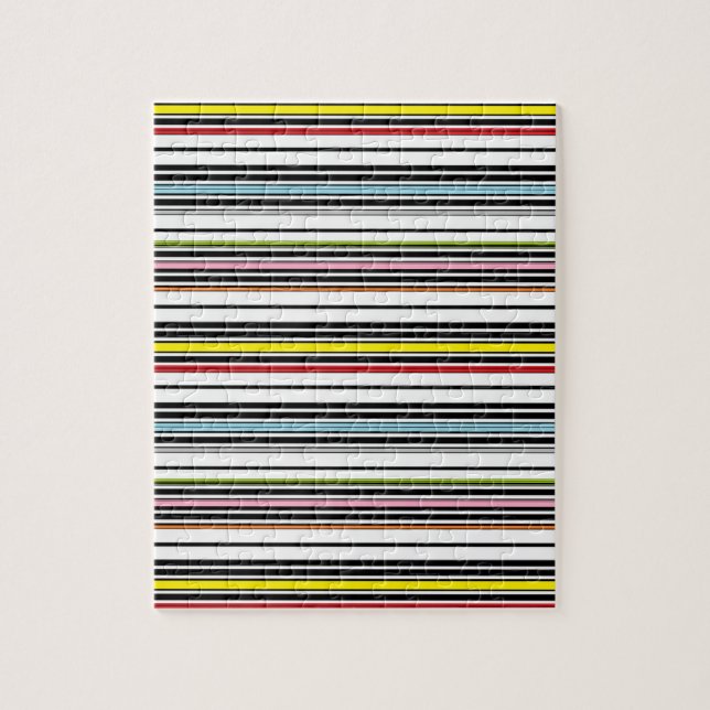 Multi stripes patterned jigsaw puzzle (Vertical)