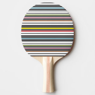 Multi stripes patterned ping pong paddle