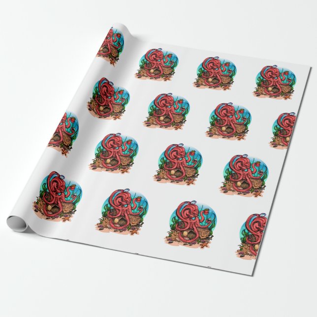 Multi Task Octopus Wrapping Paper (Unrolled)