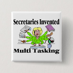 Multi Task Secretary 15 Cm Square Badge