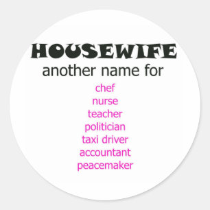 Multi-tasking Housewife Classic Round Sticker
