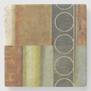 Multi-textured Abstract Painting by Vision Studio Stone Coaster