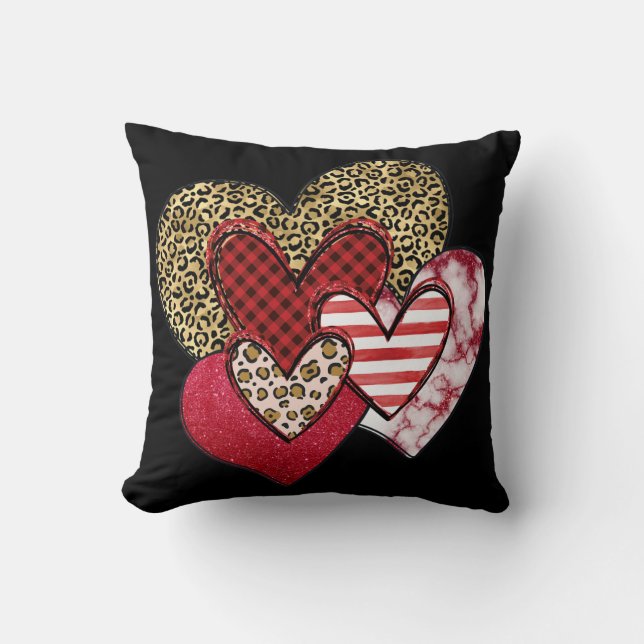Multi wild hearts cushion (Front)