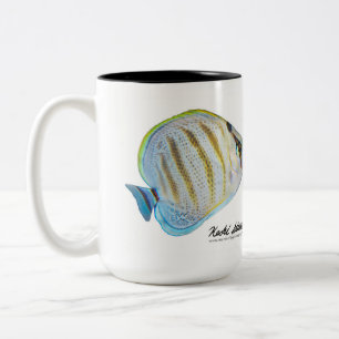 Multiband Butterflyfish, Chaetodon multicinctus Two-Tone Coffee Mug