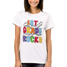 Multicolor 1st Grade Rocks Tshirts and Gifts