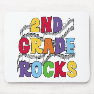 Multicolor 2nd Grade Rocks Mouse Mat