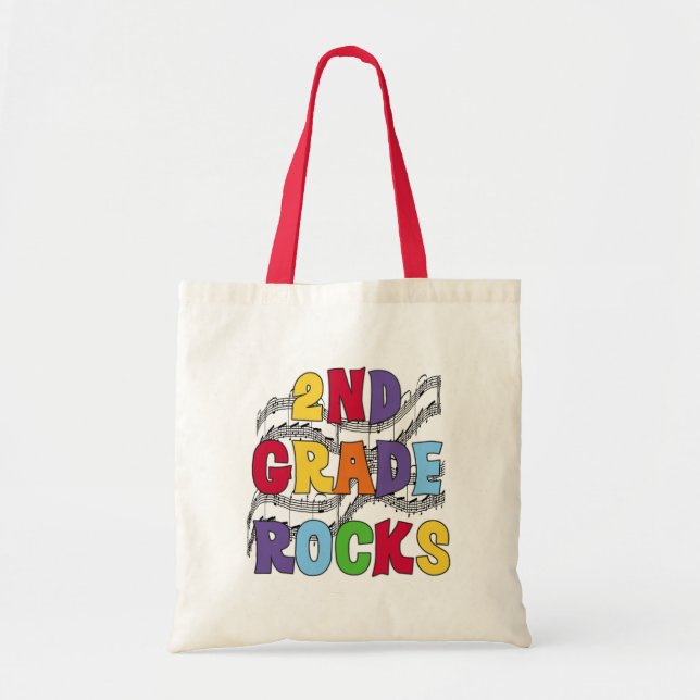 Multicolor 2nd Grade Rocks Tote Bag (Front)