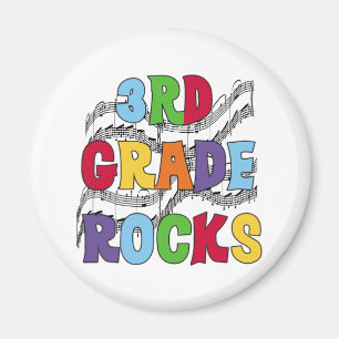 Multicolor 3rd Grade Rocks Magnet