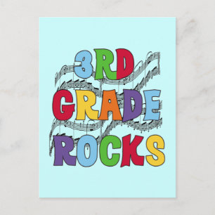 Multicolor 3rd Grade Rocks Tshirts and Gifts Postcard