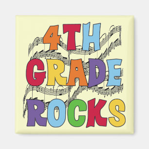 Multicolor 4th Grade Rocks Tshirts and Gifts Magnet