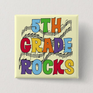 Multicolor 5th Grade Rocks T shirts and Gifts 15 Cm Square Badge