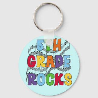 Multicolor 5th Grade Rocks T shirts and Gifts Key Ring