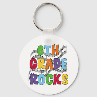 Multicolor 6th Grade Rocks Key Ring