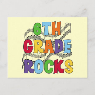 Multicolor 6th Grade Rocks Tshirts and Gifts Postcard