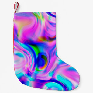 Multicolor abstract background. Colorful pattern. Small Christmas Stocking
