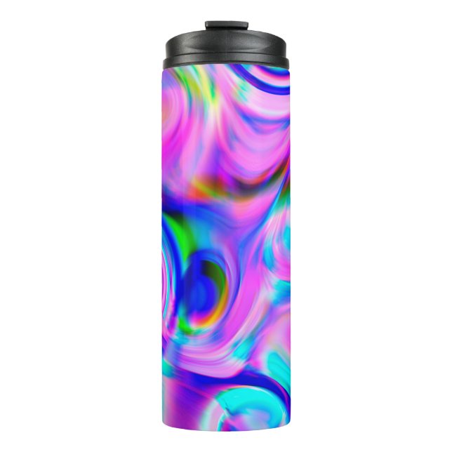Multicolor abstract background. Colourful pattern. Thermal Tumbler (Front)