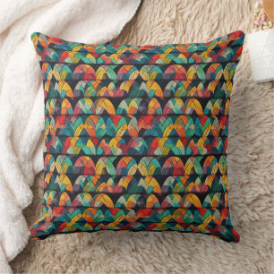 Multicolor abstract design pattern  cushion