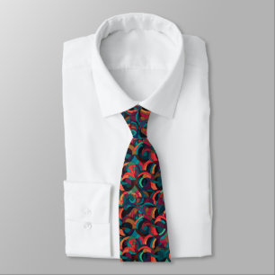 Multicolor abstract design pattern  tie