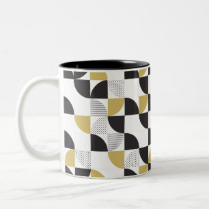 Multicolor Abstract Design Two-Tone Coffee Mug