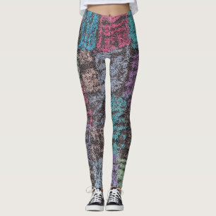 Multicolor abstract home decor design Chalk Leggings
