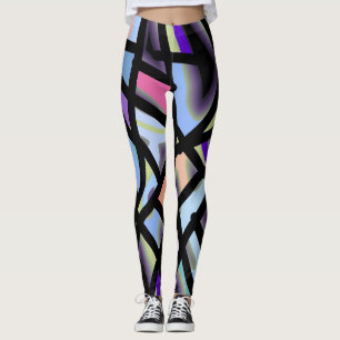 Multicolor abstract pattern "Ratti_Creative_Arts" Leggings