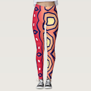 Multicolor abstract pattern "Ratti_Creative_Arts" Leggings