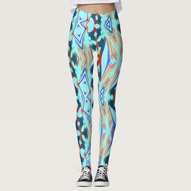 Multicolor abstract pattern "Ratti_Creative_Arts" Leggings (Front)