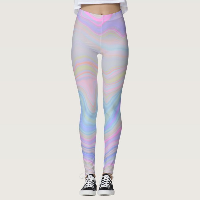 Multicolor Agate Layers Leggings (Front)