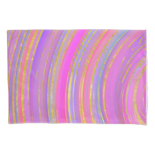 Multicolor and Gold Pillowcase