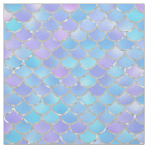 Multicolor and Silver Foil Mermaid Scales Fabric