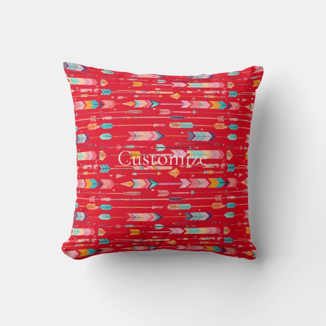 Multicolor Arrow Pattern Thunder_Cove Cushion (Front)